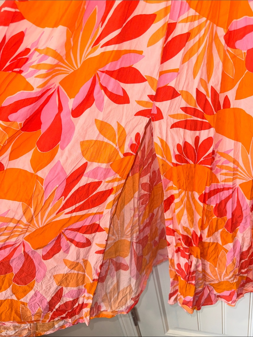 Anthropologie Abel the Label Rumi Floral Halter Maxi Dress Pink Orange Size S - Picture 8 of 13